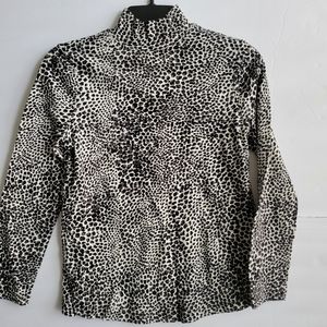 Westbound Gray and Black Turtle Neckline Top